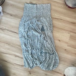 Floral shirt with front slit